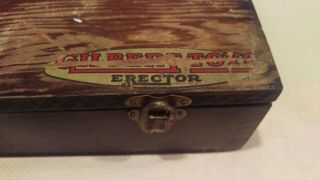 1926 Vintage A.  C.  Gilbert Erector Set 7 Wood Box 2