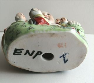 Antique Chinese Porcelain Happy Laughing Buddha Children Famille Rose Bisque 4