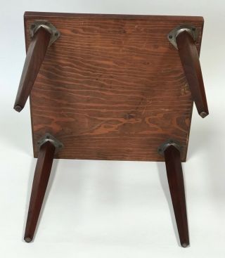 Mid - Century Modern Danish Peter Pepper Resin Top Walnut Wood Side Table 6