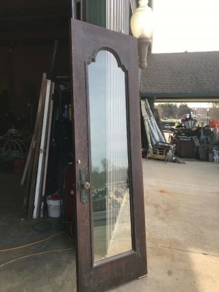An 534 Antique Quartersawn Oak Entry Passage Door 30 X 95.  25x 1.  75
