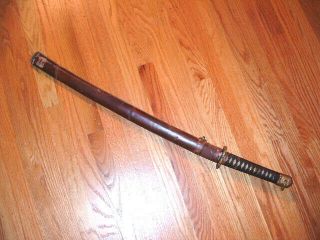 Sa643 Japanese Samurai Sword: Ija Ww - Ii Army Gunto W Old Blade Project Piece
