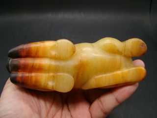 Chinese 1920 ' s carved big jade monkey on horse u4571 12