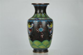 Fine Collectable Antique Chinese Cloisonne Dragon Vase 2