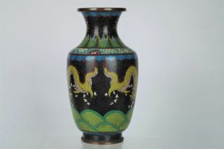 Fine Collectable Antique Chinese Cloisonne Dragon Vase 4