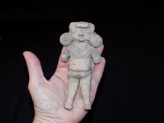 Pre - Columbian Mayan Effigy Clay Figure,  Central America,  Authentic
