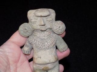 Pre - Columbian Mayan Effigy Clay Figure,  Central America,  Authentic 4