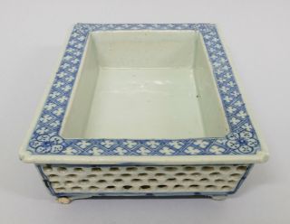 Antique 18thC Chinese Porcelain Rectangular Bowl Come Tray Qianlong Period 6