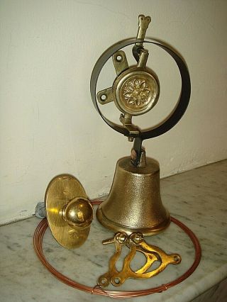 Victorian Door Bell,  Servants Bell.  Pull & Cranks,  Antique Bell. 3