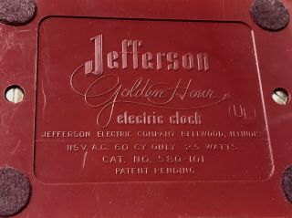 Art Deco Jefferson Golden Hour Vintage Mystery Clock Great 7
