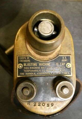 US Army Blasting Machine 10cap Fidelity Electric Co.  Inc.  Lancaster PA 10