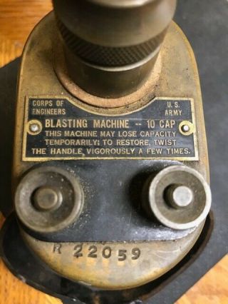 US Army Blasting Machine 10cap Fidelity Electric Co.  Inc.  Lancaster PA 2