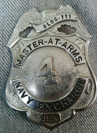 Obsolete United States Navy Master At Arms Badge Navy Exchange Building 111