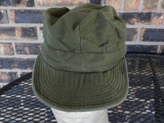 Us Army Korean War Vietnam Era Og - 107 Cotton Utlity Cap Hat - Dated 1953 Size 7