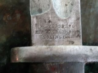 WW1 Era Antique German Mauser Bayonet D763 Solingen Weyersberg Kirschbaum MOD95 3
