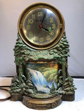 Vintage Mastercrafters Animated Motion Clock Water Fall Model 344