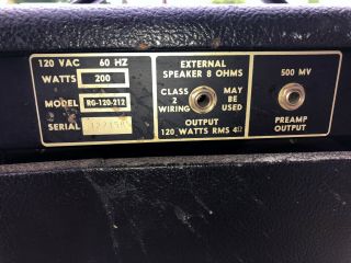 Vintage RANDALL COMMANDER II RG120 - 212 Guitar Amp; tested: works; S&H 7