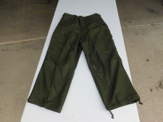 Us Military Trousers,  Shell Field M - 1951 Short.  - Med Korean War Worn Very Little