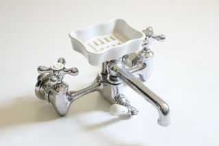 Antique Faucet Kitchen Sink | Standard Vtg Mixing Faucet Shower Victorian Deco