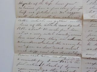 Civil War Letter 1864 Railroad Trains Foraging Wagons Atlanta Georgia Antique 1 3