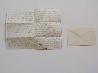 Civil War Letter 1864 Soldiers Copperheads Clear Creek Iowa Cover Stamp Cancel 2