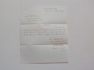 Civil War Letter 1865 Steamer Triton Alexandria Virginia Fort Monroe Ship Vtg Nr