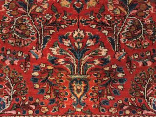Vintage Handmade Persian Sarouk Wool Rug 2x4ft. 4