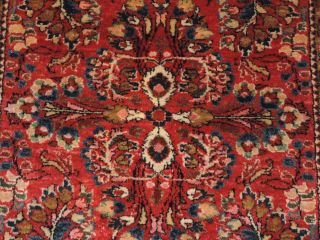Vintage Handmade Persian Sarouk Wool Rug 2x4ft. 5