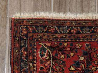 Vintage Handmade Persian Sarouk Wool Rug 2x4ft. 7
