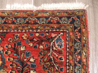 Vintage Handmade Persian Sarouk Wool Rug 2x4ft. 8