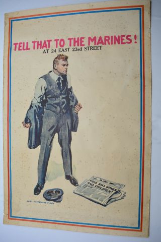 Wwi Tell That To The Marines Recruitment Poster By James Montgomery Flagg
