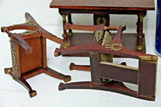 CHARMING OLD DOLLS HOUSE FURNITURE - REGENCY STYLE - RESTORATION PROJECTS - RARE 9