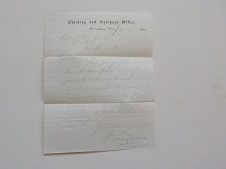 Civil War Letter 1865 Fort Monroe Virginia Tent Cord Antique 1 Vtg Paper Usa Nr