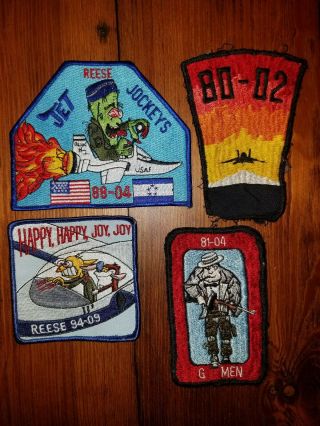 4 Usaf Air Force Pilot Training Patches Reese Afb 94 - 09.  88 - 04.  80 - 02.  81 - 04