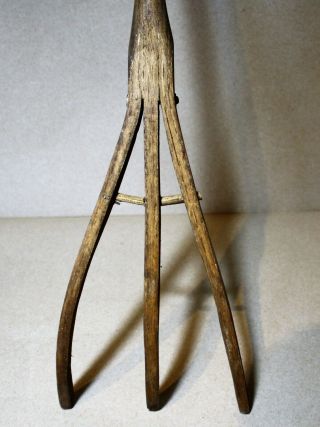 Antique Small (Child ' s) Wooden Pitchfork,  Hand made,  Farm Tool,  Hay Fork,  RARE 6