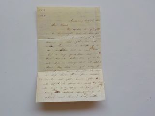 Civil War Letter 1864 To Bad Rebels Could Not Get Home Again Vtg Austinburg Ohio