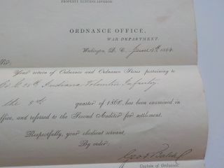 Civil War Letter 1864 25th Indiana Volunteer Infantry Washington D.  C.  Antique 1 3