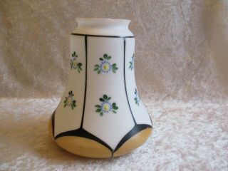 Rare Art - Deco Brass Bryant Table Lamp w/Hand Painted Shade - 2