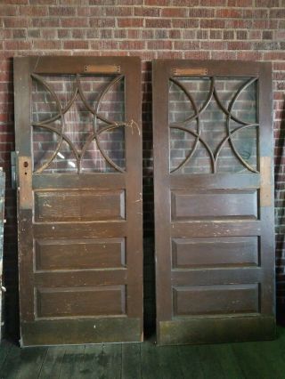 Vintage University School Library Doors