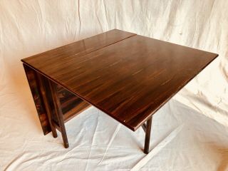 Rare Bruno Mathsson Rosewood Danish Modern Folding Dining Table