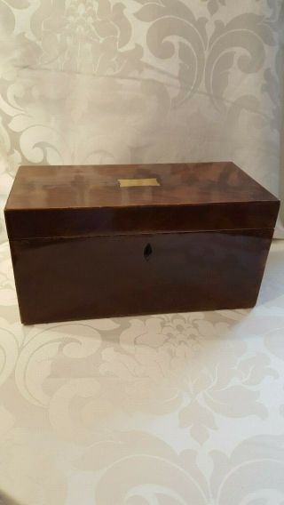 Antique English Mahogany Tea Caddy