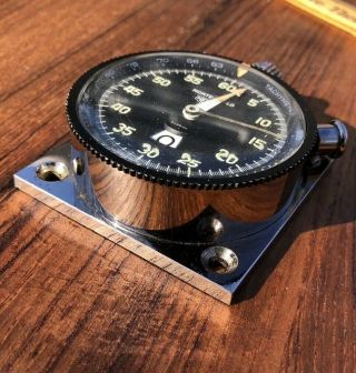 Vintage Heuer Monte Carlo Mountable Dash Timer Gauge Stopwatch Clock Swiss 10