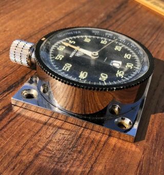 Vintage Heuer Monte Carlo Mountable Dash Timer Gauge Stopwatch Clock Swiss 6