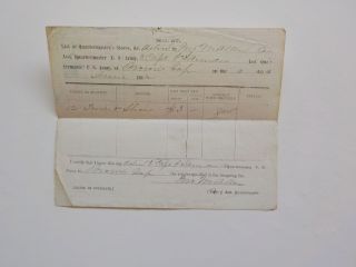 Civil War Document 1862 12 Pairs Of Shoes Brown 