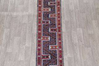 Yalameh Persian 2 x 9 Wool Handmade Nomad Geometric All - Over Oriental Runner Rug 3