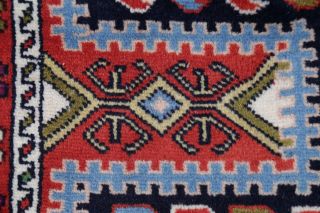 Yalameh Persian 2 x 9 Wool Handmade Nomad Geometric All - Over Oriental Runner Rug 9