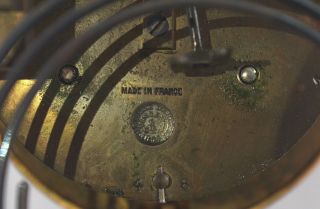 Antique Ovington Bro.  French Champleve Ename & Bronze Crystal Regulator Clock NR 11