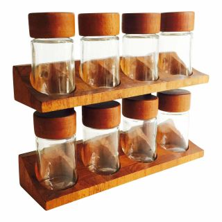 Vintage Mid Century Modern Digsmed Teak Spice Rack