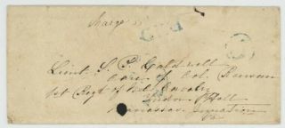 Mr Fancy Cancel Csa Stampless Cover Altered 3 To 5 Paid Martinsville Va Cv$300