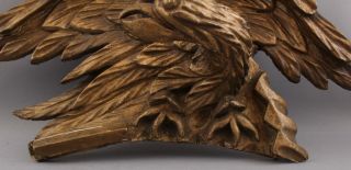 Circa - 1820s Antique Federal Period,  23in Folk Art Carved Wood American Eagle NR 9