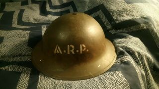 Wwii Ww2 Canadian A.  R.  P.  Mk.  Ii Brodie Helmet 1942